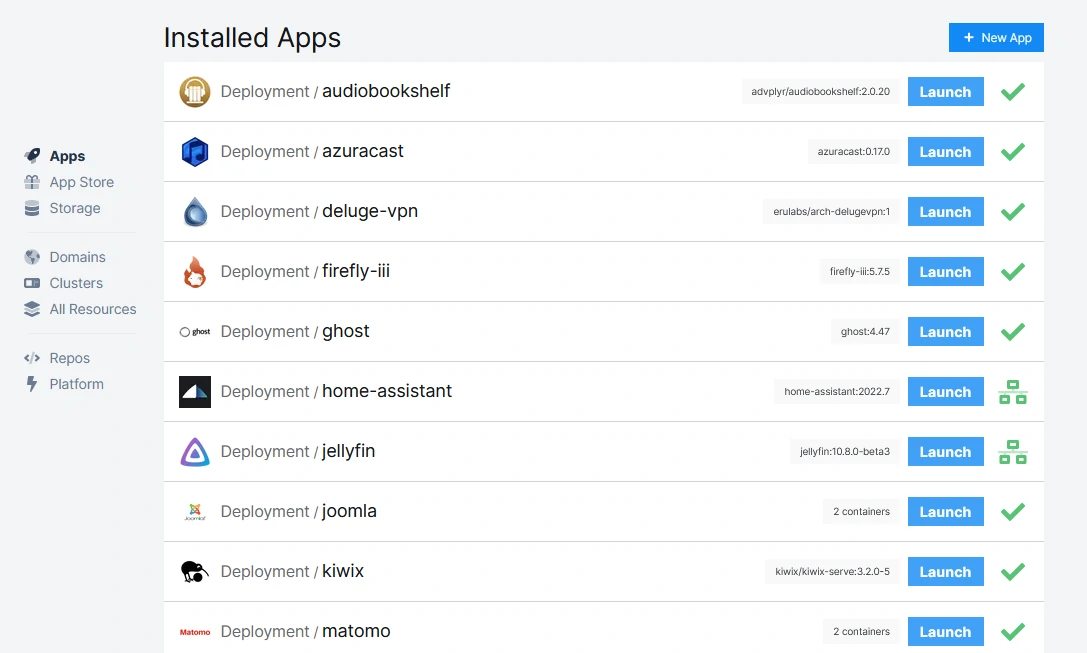 Manage all of your self-hosted apps in one place!